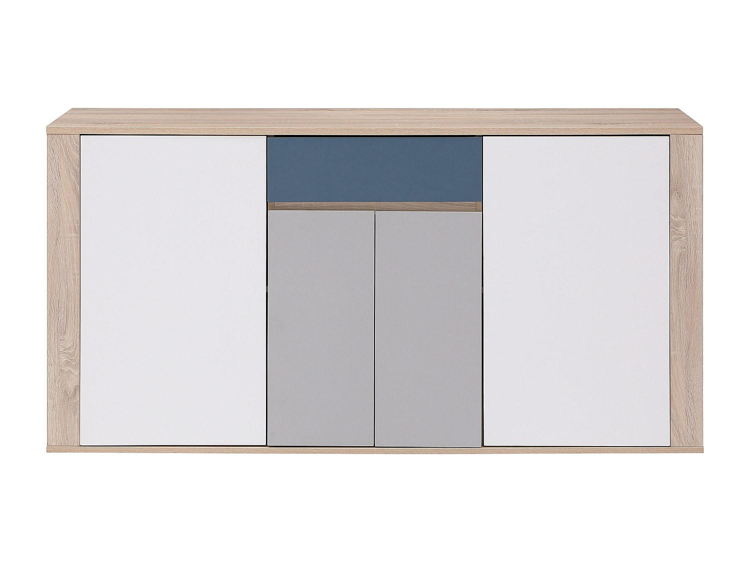 SIDEBOARD - 160 cm x 39.8 cm - Holz, Platte - Naturfarben Hell, Weiß, Mehrfarbig - FILUTIA - Multicolor/Naturfarben, Holz (160/81/39cm) - Vente-Unique
