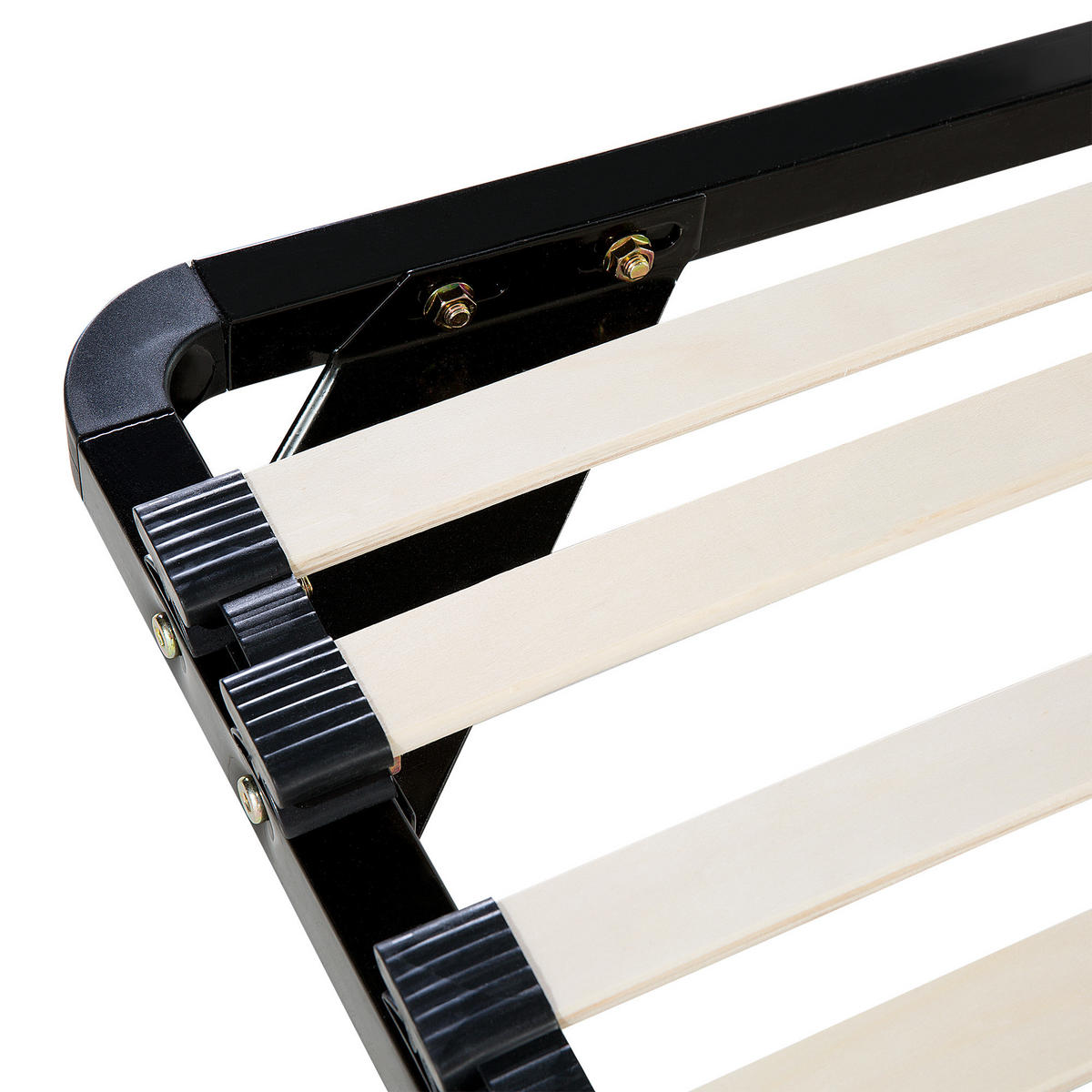 LATTENROST 160x200 cm Schwarz Combourg - Schwarz, Metall (160/21/200cm) - Beliani