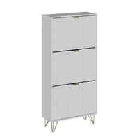 SCHUHSCHRANK Helge Weiß 60 x 128.5 cm 3 Fächer - Weiß, Holzwerkstoff (60/128.5/23.5cm) - Vicco