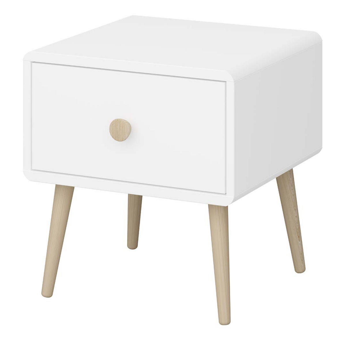 NACHTTISCH 2er-Set Gaia Weiß lackiert 42/40/44 cm - Weiß, Holzwerkstoff (42/44/40cm) - ebuy24