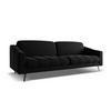 4-SITZER-SOFA Samt Stoff Schwarz - Schwarz, Textil/Metall (238/80/95cm) - Makamii