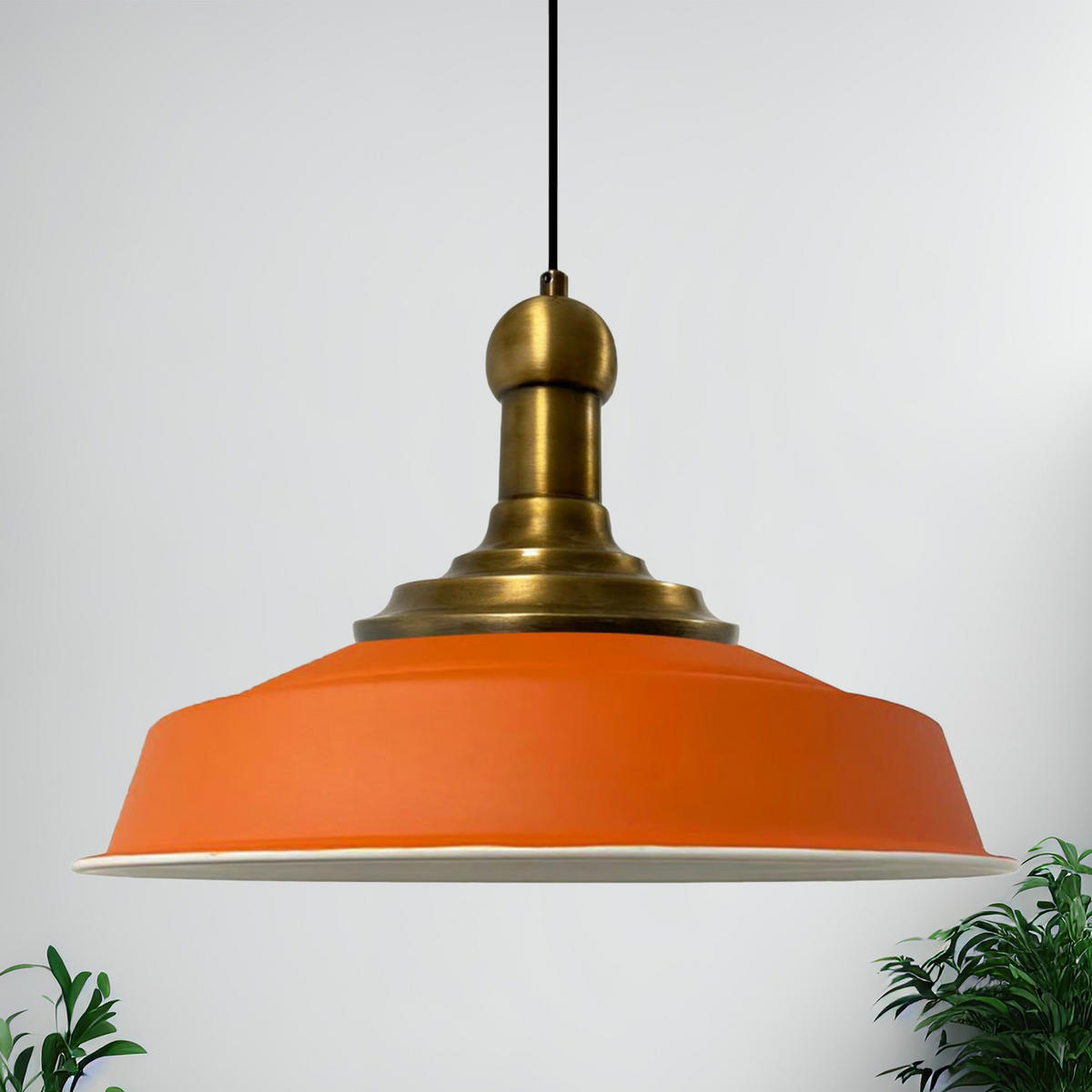KÜCHENLAMPE Asletl Long-Knob 40/30 cm - Orange, Metall (30/40/30cm) - Bamyum