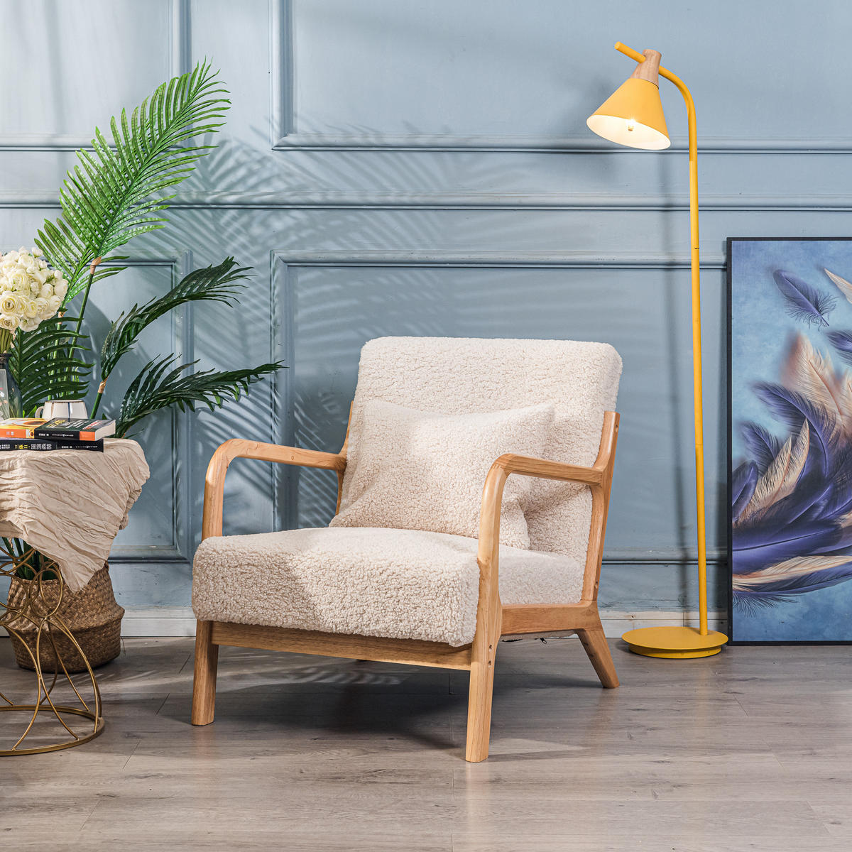 SESSEL Holz Weiß - Weiß, Holz (64/74/80cm) - Nordlys