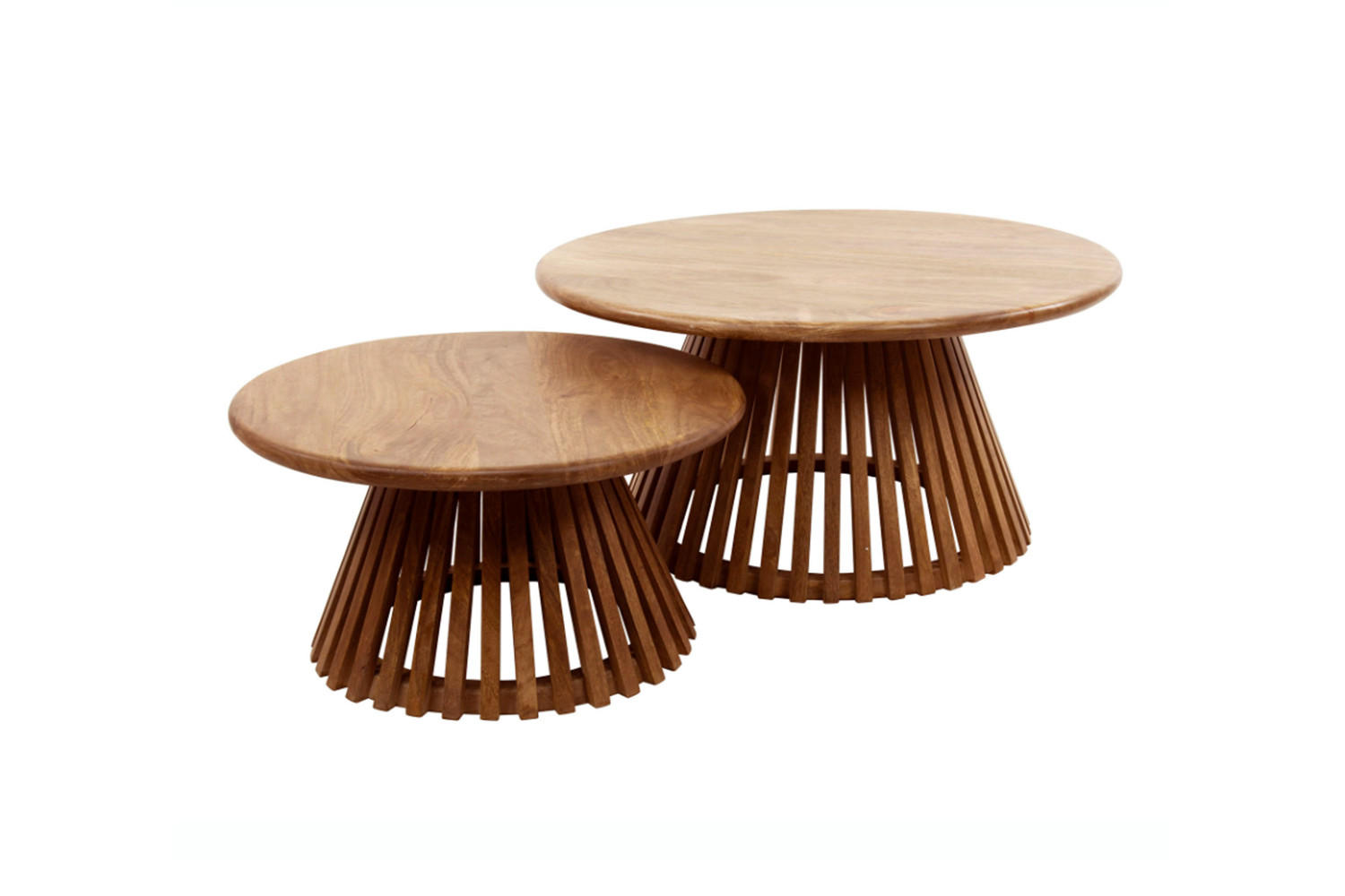 COUCHTISCH-SET LANI Braun Mango - Braun, Mangoholz/Holz (80/80/40cm) - KAWOLA