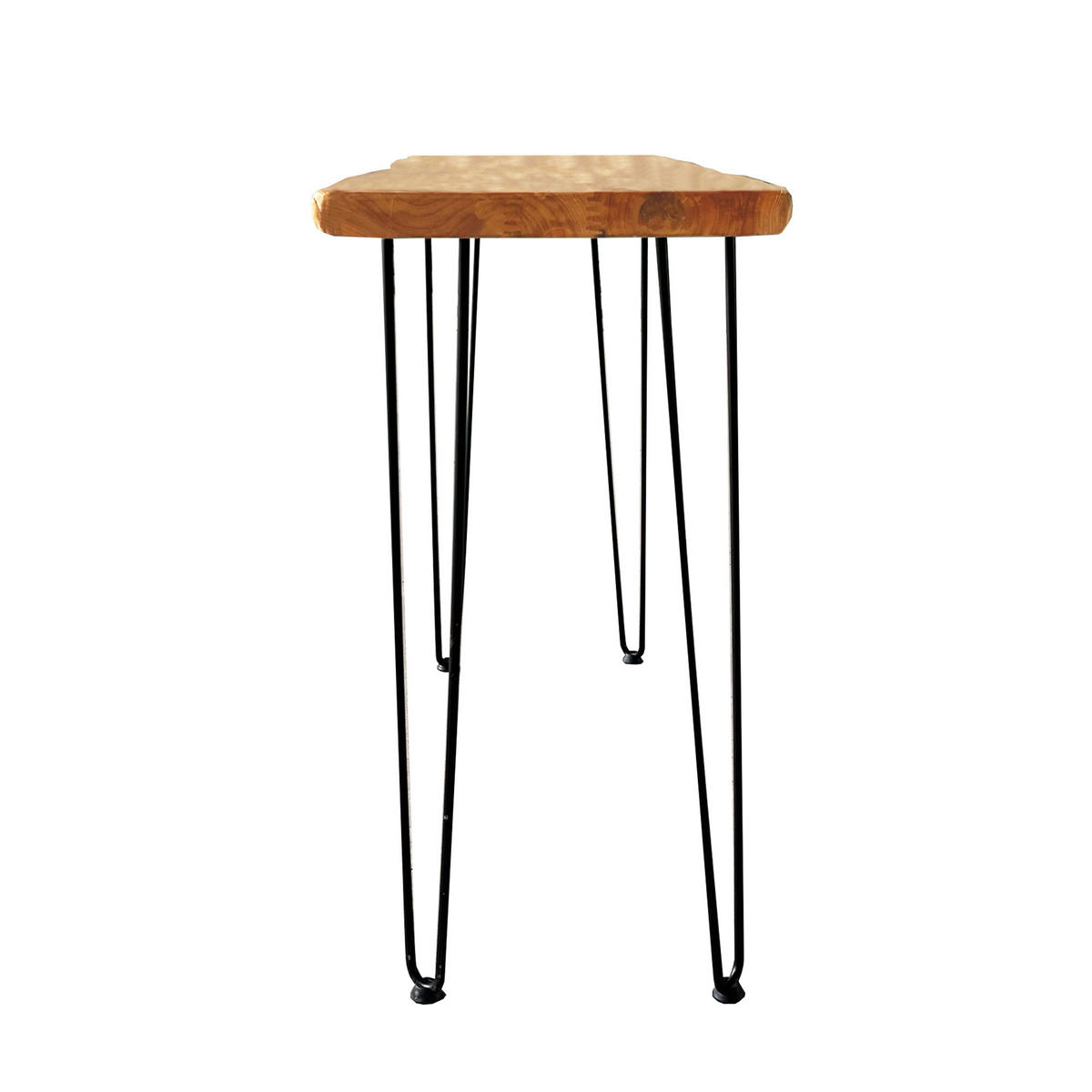 COUCHTISCH 108/37,5/76 cm natur aus Massivholz mit Hairpin-Beinen - Braun, Holzwerkstoff (108/37.5/76cm) - OKWISH