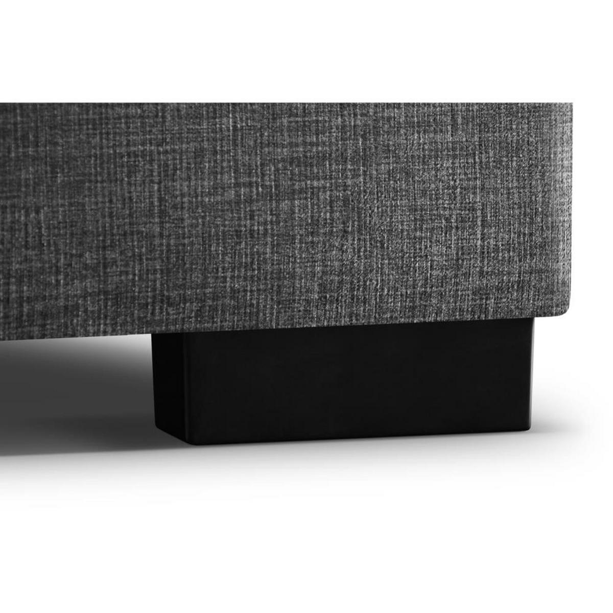 ECKSCHLAFSOFA Alex Mini beige links - Beige/Schwarz, Textil (245/185cm) - Beautysofa