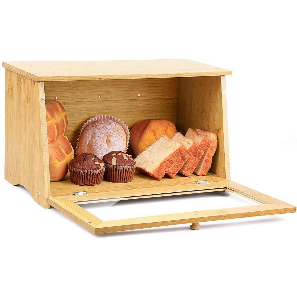 BROTKASTEN Bambus 39 x 21 x 23 cm - Hellbraun, Naturmaterialien (21/23/39cm)