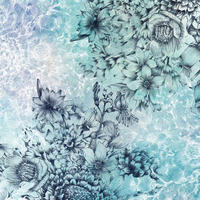 FOTOTAPETE Blumen 368 x 248 cm - Blau, Papier (368/248cm) - Sanders & Sanders