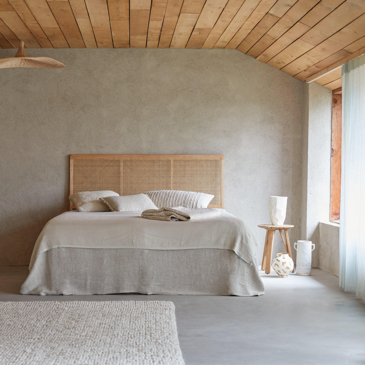 KOPFTEIL Adèle Natur aus Rattan - Naturfarben, Naturmaterialien (180/115/3cm) - Tikamoon