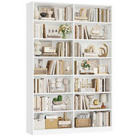 BÜCHERREGAL 212 cm weiß 116x28,5 cm - Weiß, Holzwerkstoff (116/212/28.5cm)