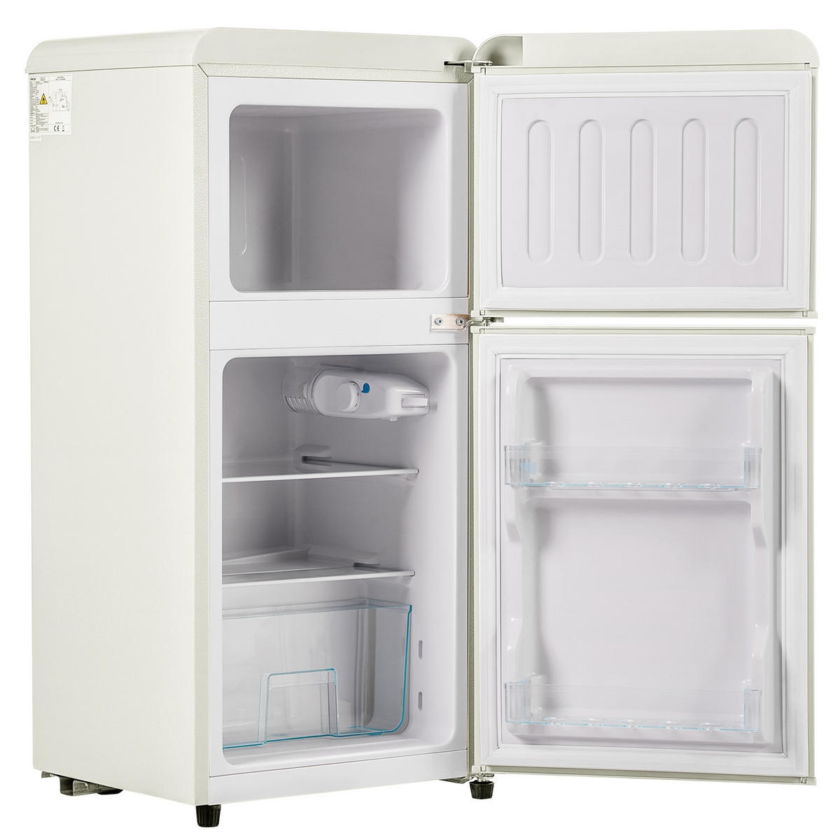 MINIKÜHLSCHRANK 60L Gefrierfach LED Cremeweiß - Beige, Metall (42/88.8/45.5cm) - Kaket