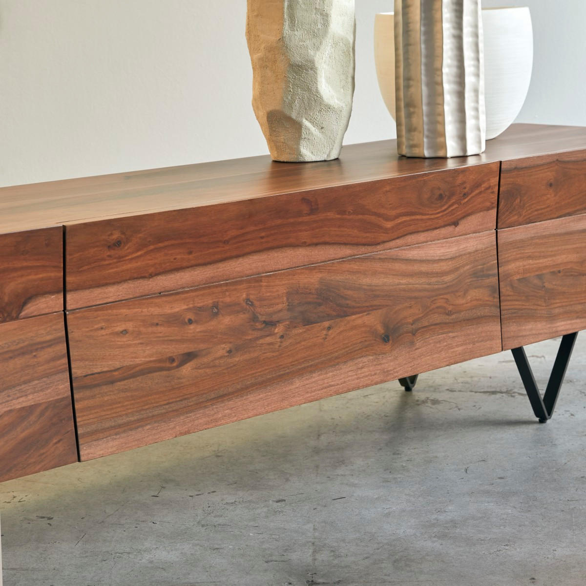 TV-SCHRANK Metric Braun aus Palisander - Braun, Holz (175/43/40cm) - Tikamoon