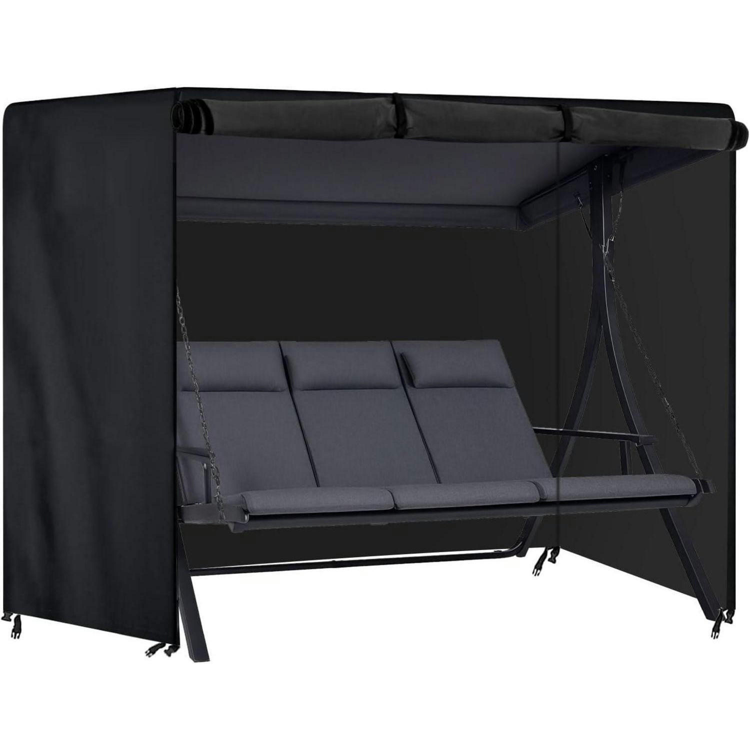 XXXLutz Hollywoodschaukel Schwarz 160x120x175 cm