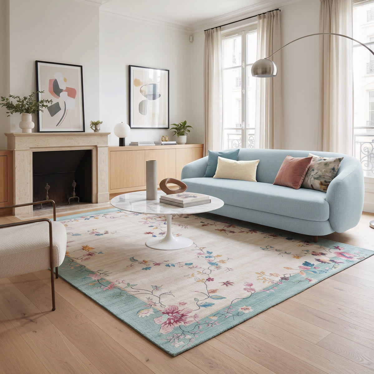 TEPPICH Design englische Kettelung beige - Beige, Textil (120/170cm) - AFK Living