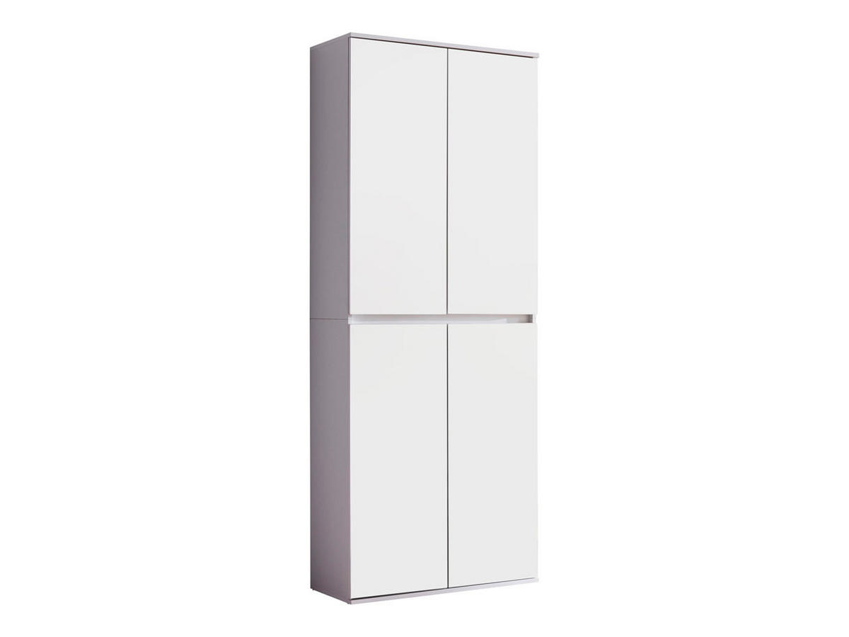 GARDEROBENSCHRANK weiß - Weiß, Holzwerkstoff (74/191/34cm) - ebuy24