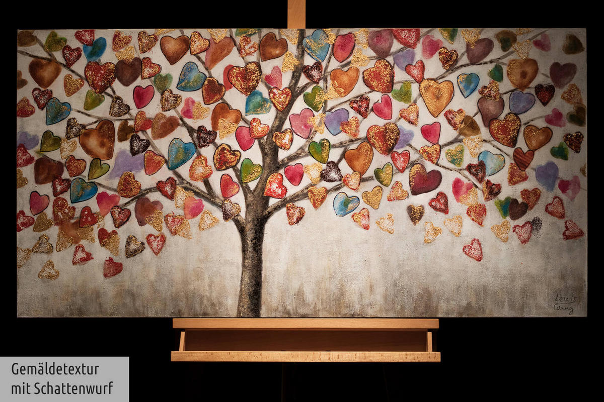 ÖLGEMÄLDE 120/60 cm - Weiß, Holz/Textil (120/60cm) - KUNSTLOFT