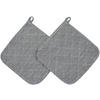 TOPFLAPPEN, 2er-Set, 24x24 cm, 100% Baumwolle, Grau - Schwarz/Weiß, Textil (24/24cm) - Zollner