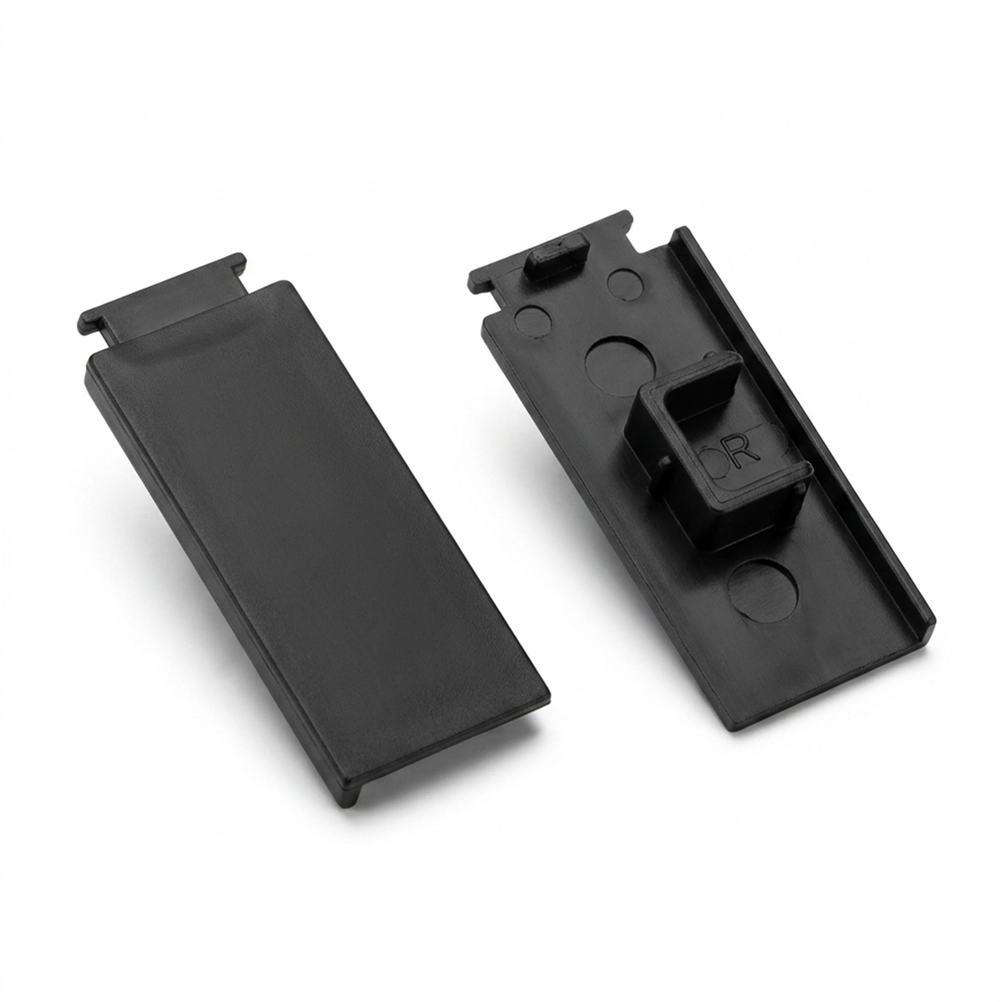 Bestlivings Gardinenschienen-Endstück Schwarz 2x5 cm