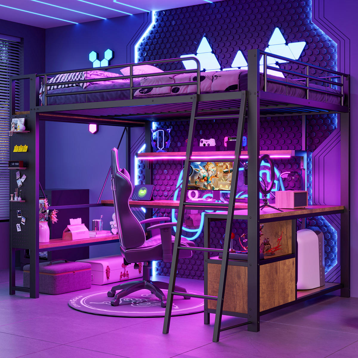 HOCHBETT Eisen 140/200 cm Schwarz - Schwarz, Metall - Raumix