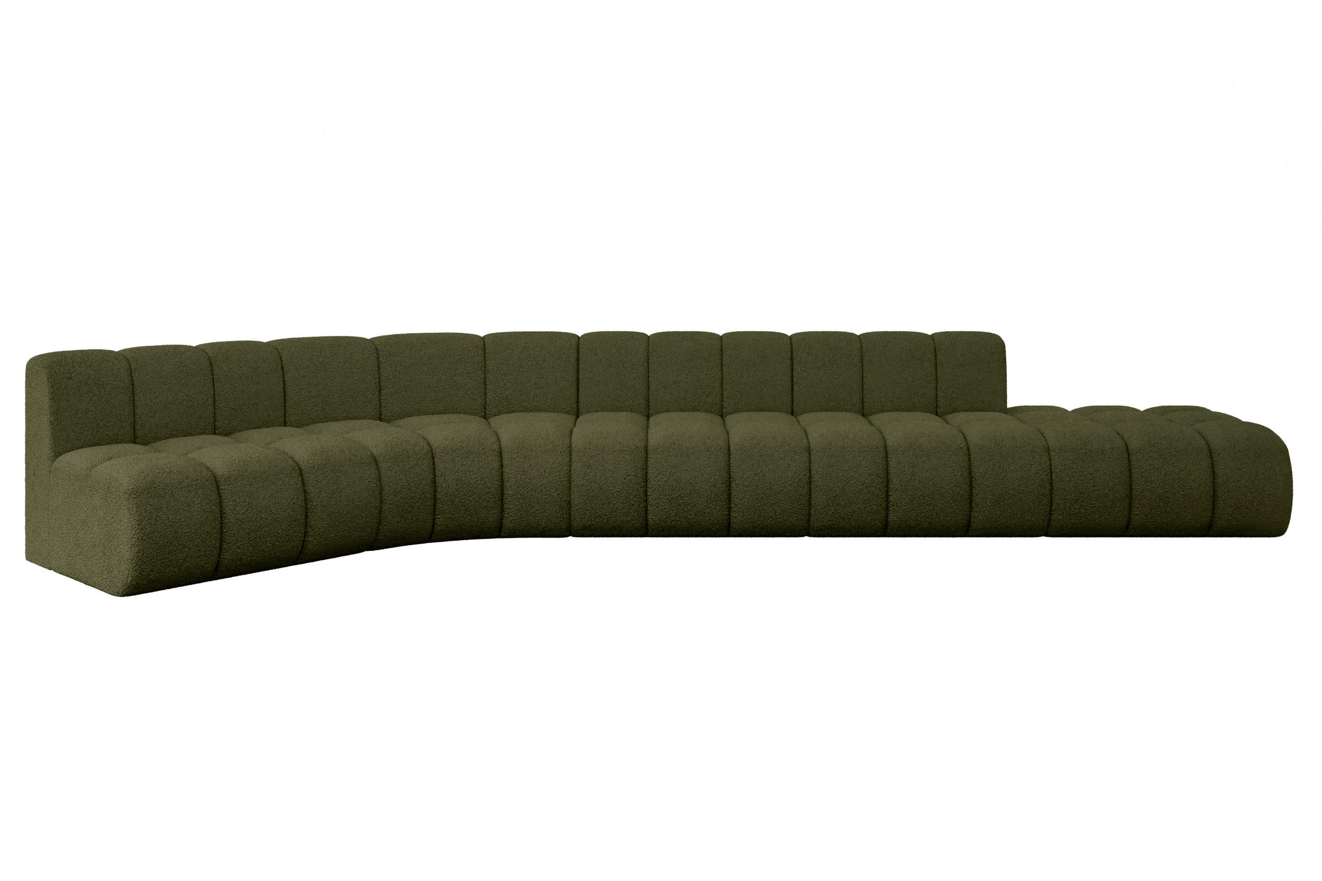 ECKSOFA modulares Sofa Brilo-L2 - 471x174x70 cm Grün - Grün, Holzwerkstoff/Textil (471/174cm) - ALTDECOR