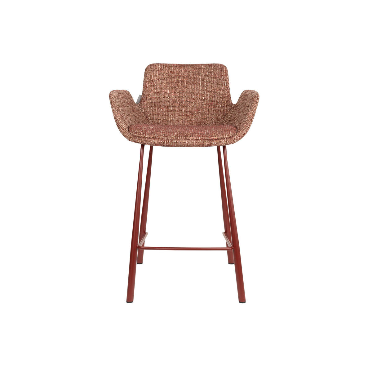 BARHOCKER Brit Rückenlehne 67,5 cm Rot - 2 er Set - Rot, Kunststoff (57/91.5/54cm) - Zuiver