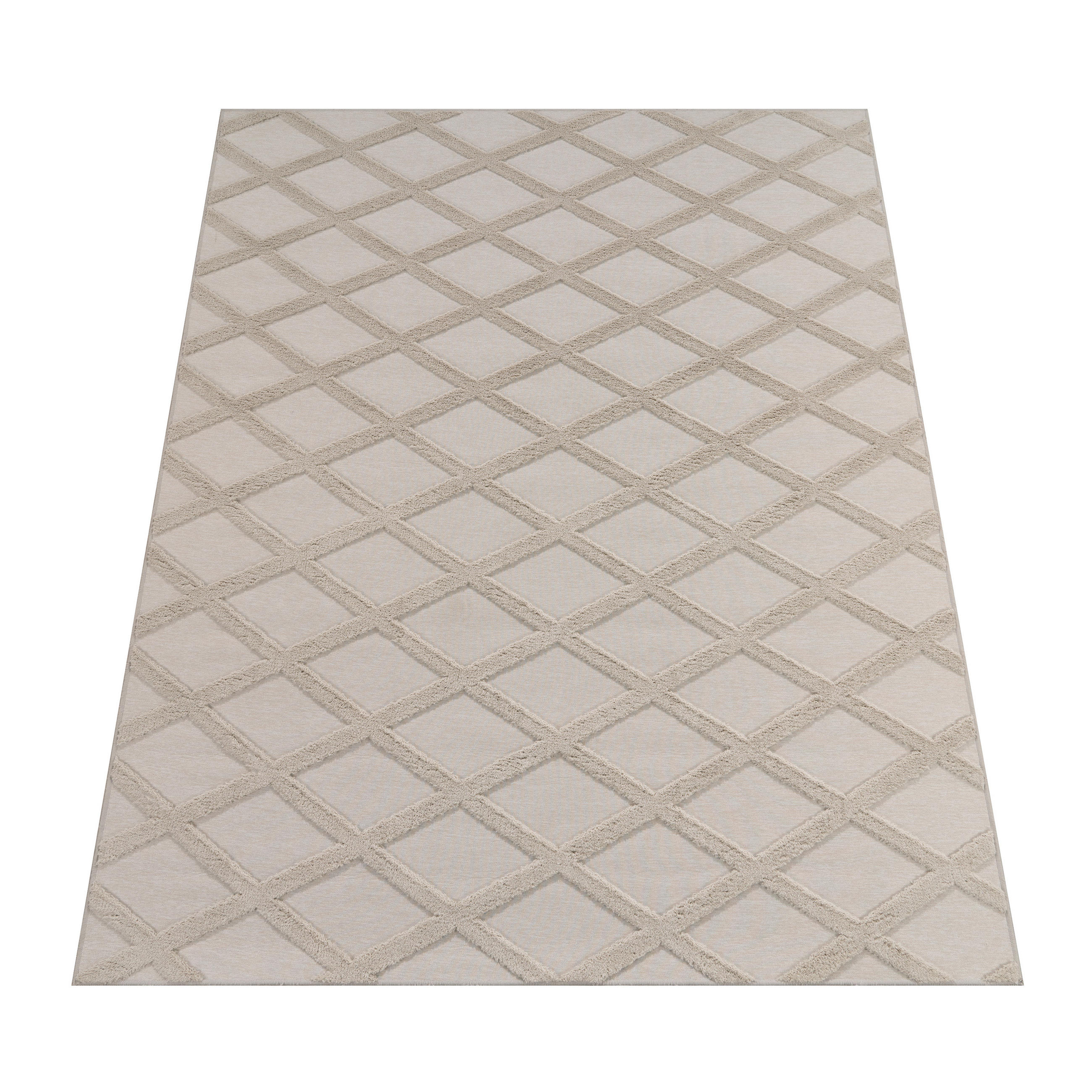 Paco Home Kurzflorteppich Creme 60x100 cm