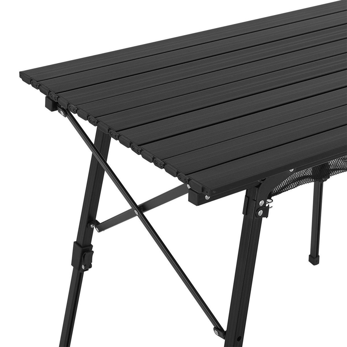 CAMPINGTISCH Picco faltbar schwarz - Schwarz, Metall (90/52/68cm) - Juskys