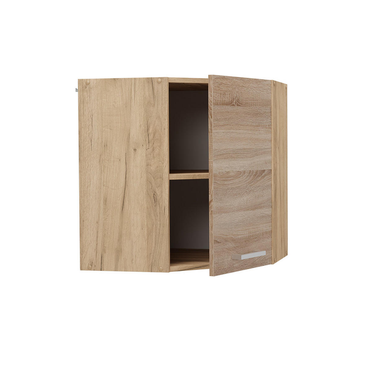 ROHOVÝ VĚŠÁK NA STĚNU R-Line Sonoma - medově dubová/Sonoma dub, kompozitní dřevo (57/60/34.1cm) - Vicco