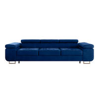 SCHLAFSOFA Wilson 3 Sitzplätze Blau - Blau, Holzwerkstoff (275/69/100cm) - Petits-meubles