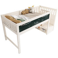 HOCHBETT 90/200 cm Weiß mit Tafel, Stauraum und variabel montierbarer Treppe - Weiß, Holzwerkstoff (90/200cm) - Flora Grace