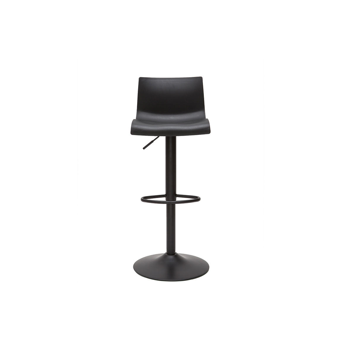BARHOCKER Verstellbar Schwarzes Metall 2er-Set ONA - Schwarz, Kunststoff (45/81/41.5cm) - Miliboo