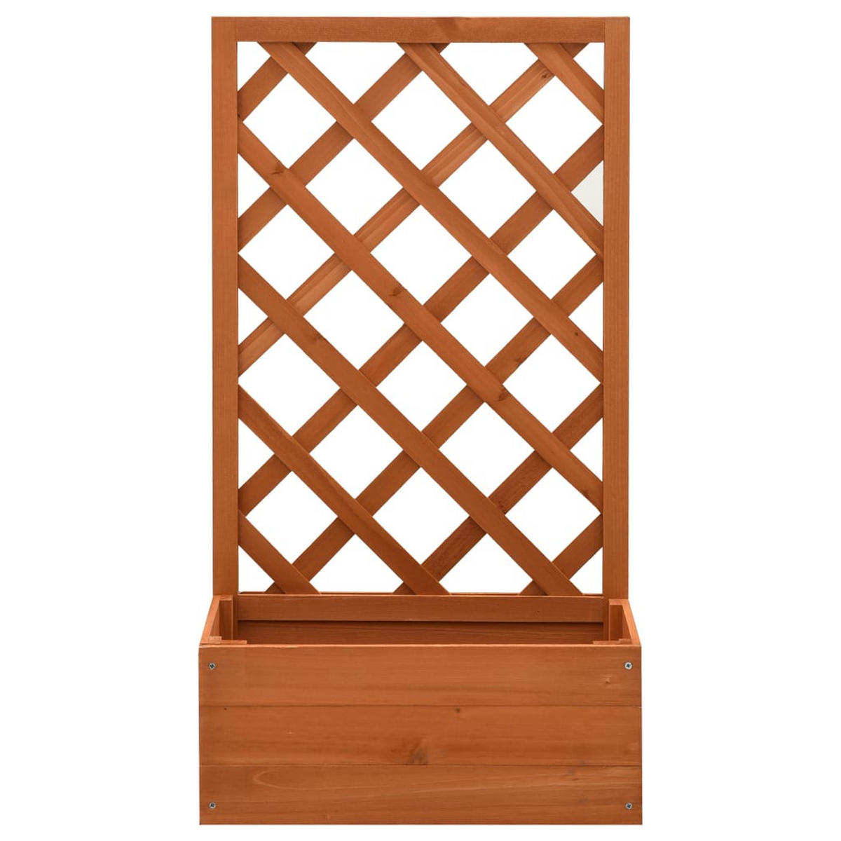 GARTEN-SPALIER mit Blumenkasten Orange 50x25x90 cm Tannenholz - Orange, Holz (50/90/25cm)