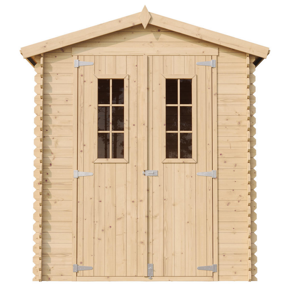 DREVENÝ záhradný domček 2,82 m² TIMBELA M320C+M320G - béžová, drevo (180/224/186cm) - Timbela
