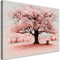 WANDBILD rosa baum abstraktion natur - Pink, Textil (60/40cm) - Feeby