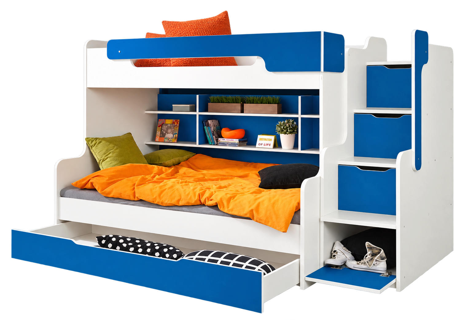 Wohnideebilder Etagenbett Blau 120x200 cm