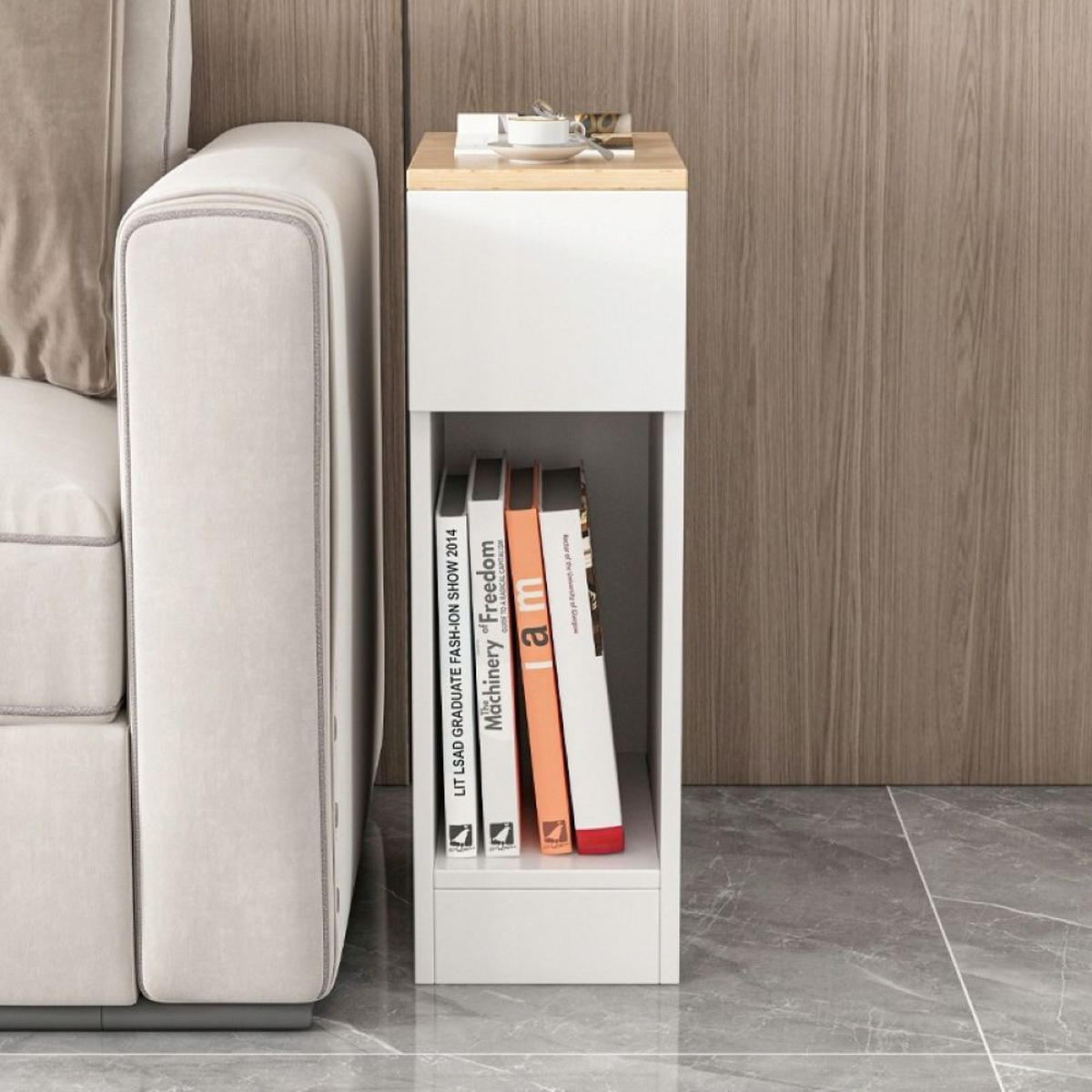 NACHTTISCH, weiß 20/33/60 cm - Weiß, Holzwerkstoff (20/60/33cm)