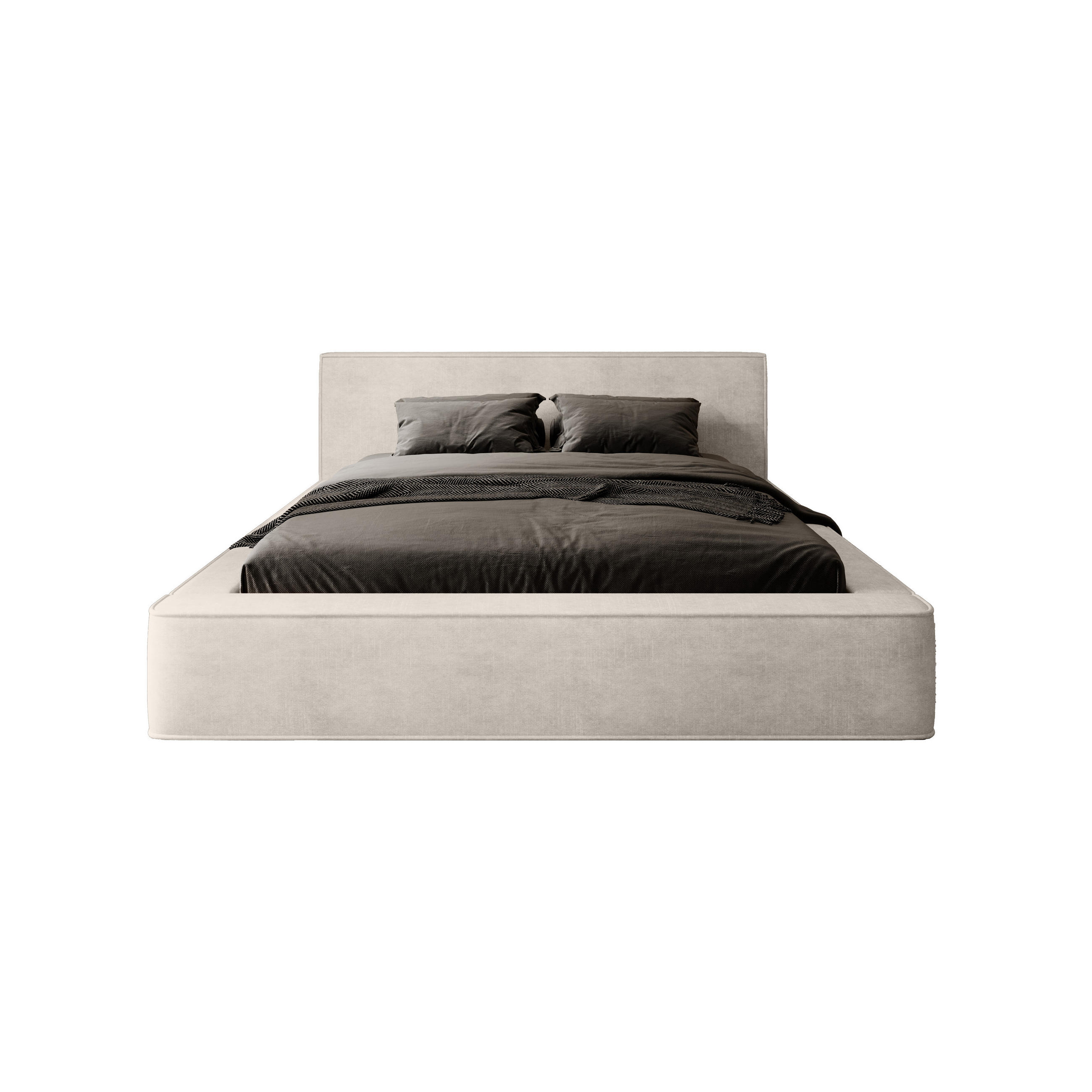 POLSTERBETT MUMMO 160x200 cm, Weiß - Weiß, Textil (200/160cm) - Fedve