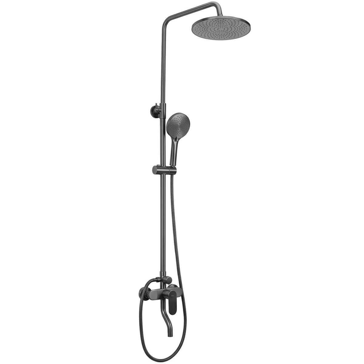 DUSCHGARNITUR Rea Drop Titan - Titanfarben, Metall (15/145/15cm) - REA