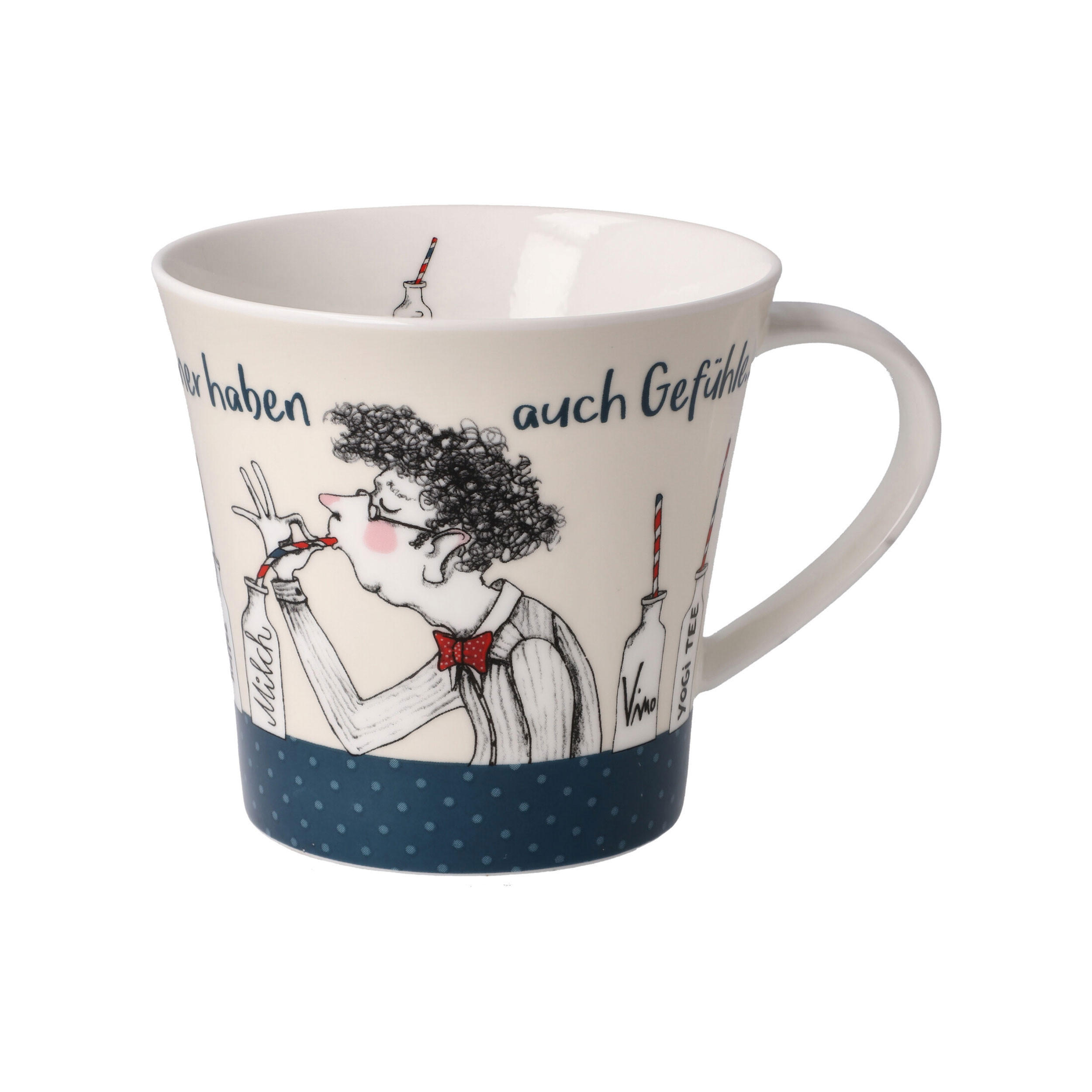 TEETASSE Barbara Freundlieb - Männer haben Gefühle, Fine Bone China, Bunt, 350 ml - Multicolor, Keramik (0.35L) - Goebel