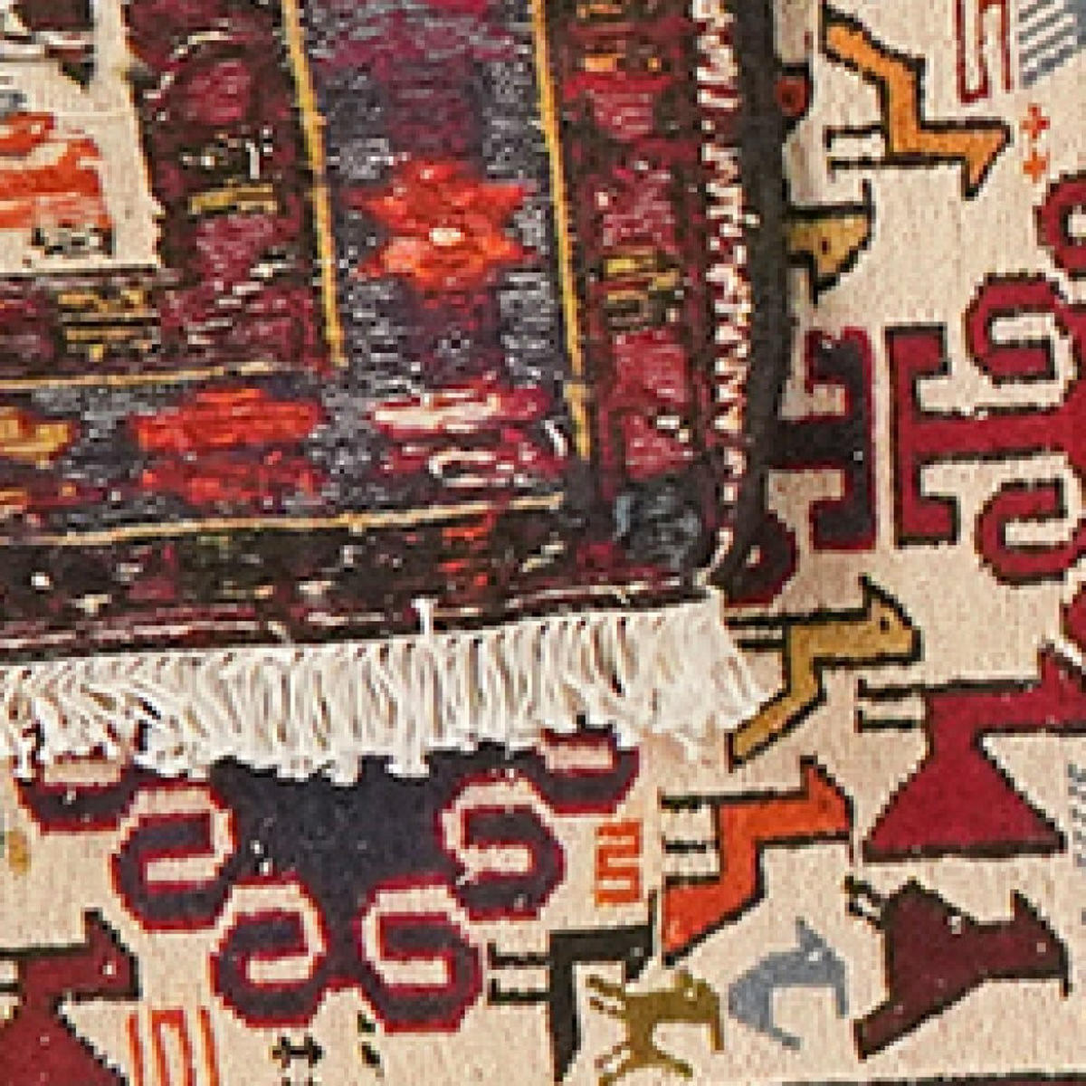 KELIM-LÄUFER handgewebt Sumak Shahsavan Beige 275/74 cm Schurwolle - Beige, Textil (74/275cm) - Looma