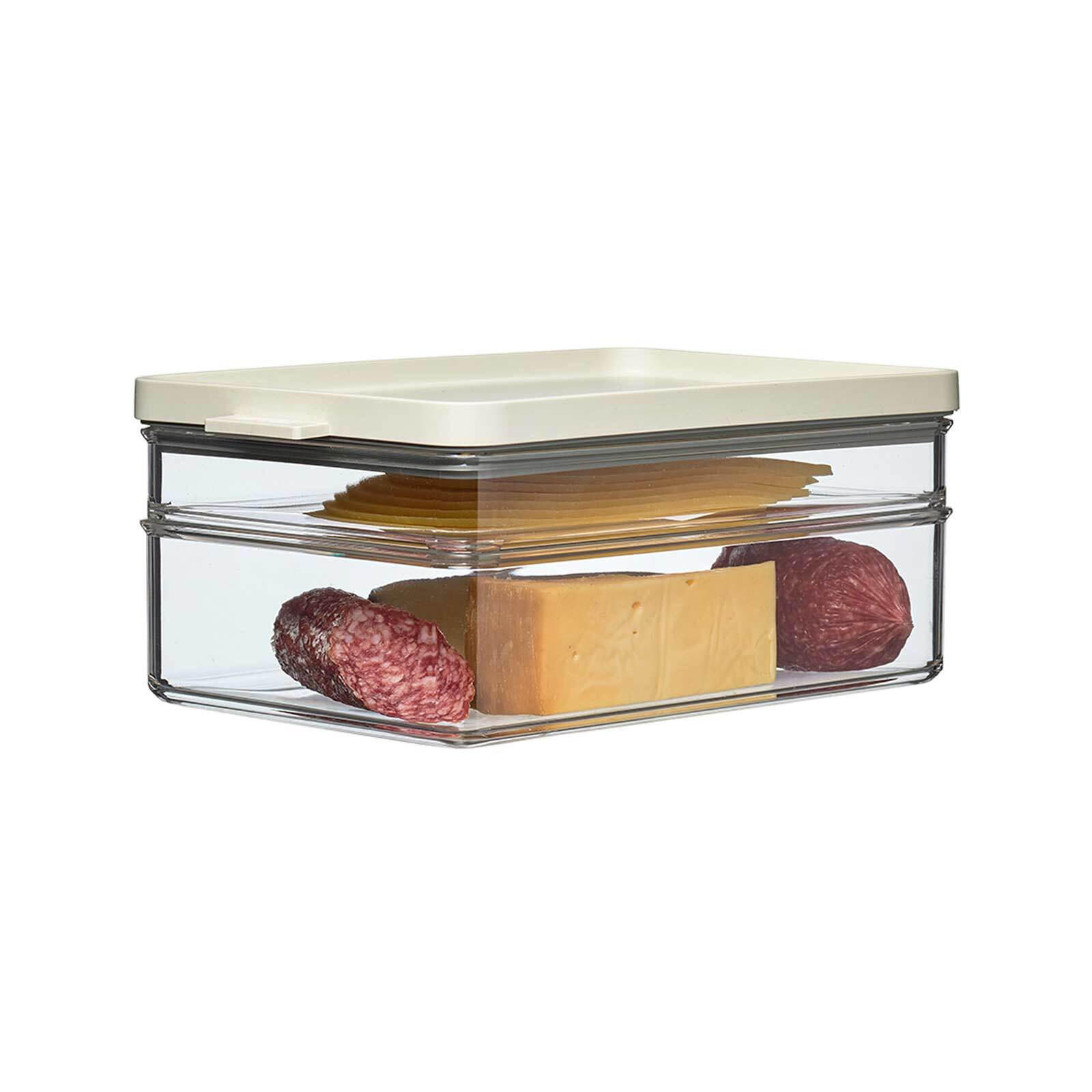 KÜHLSCHRANKDOSE DUO Omnia Nordic White 500+1200 ml - Weiß, Kunststoff (14.9/9.4/23cm) - Mepal