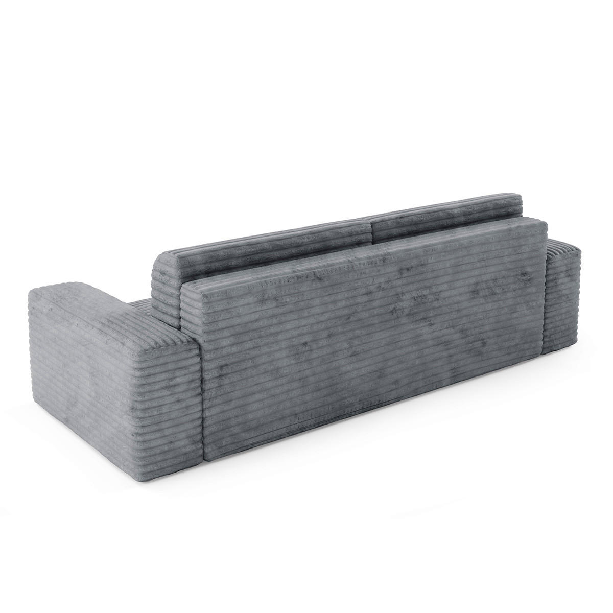 SOFA Fabio 3 Sitzplätze Grau - Grau, Holz (260/82/102cm) - Petits-meubles