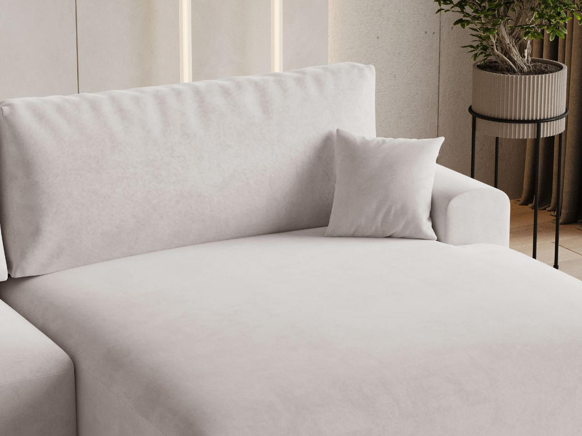 ECKSOFA Serene Grau Links - Grau, Holz/Textil (259/145cm) - Graingold