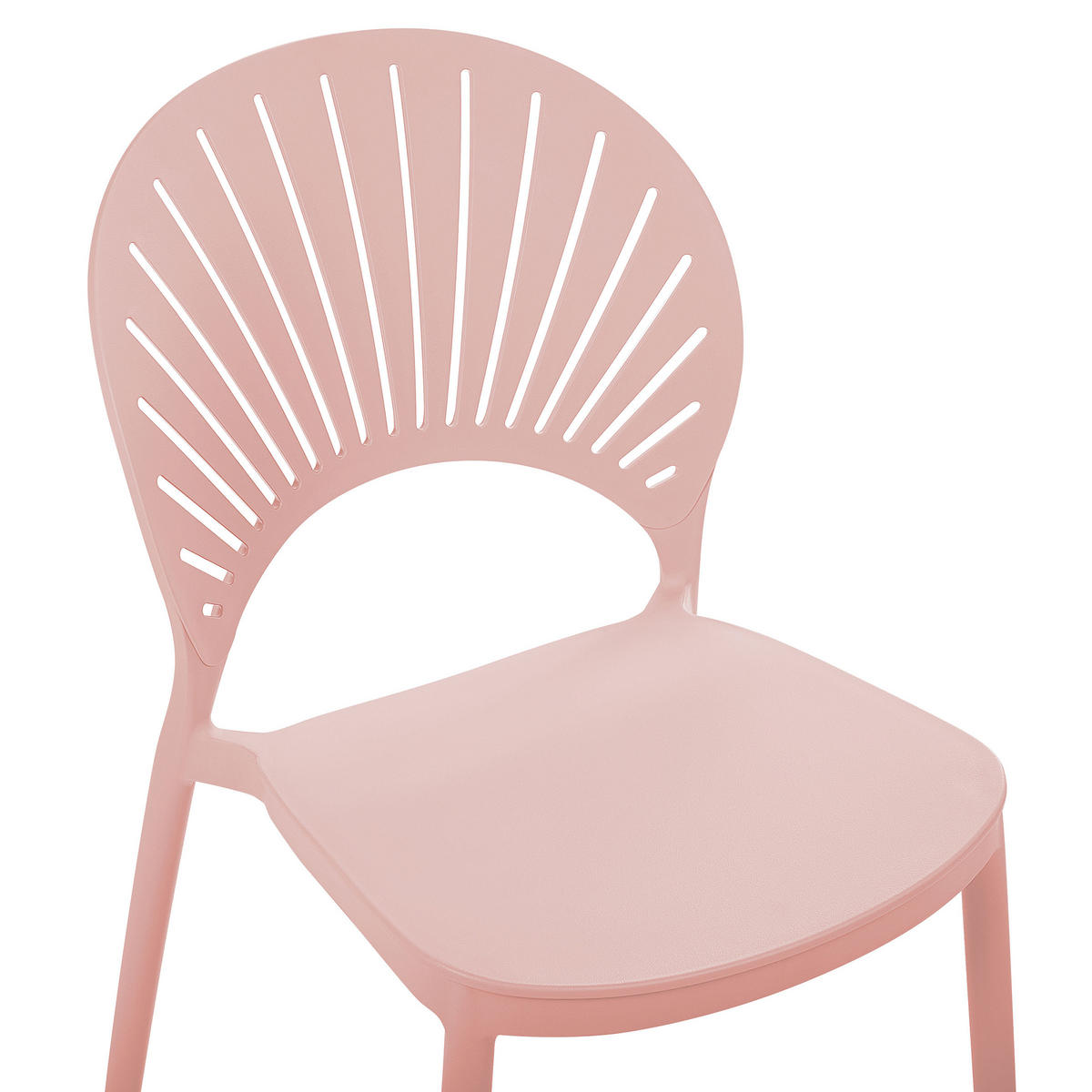 GARTENSTÜHLE 4er-Set Kunststoff rosa Ostia - Pink, Kunststoff (46/83/51cm) - Beliani
