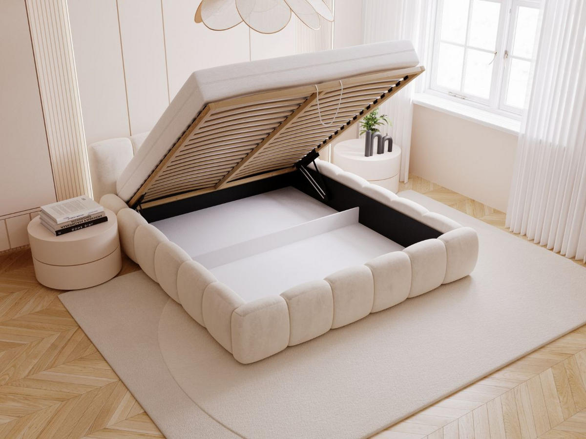 POLSTERBETT Cloud low 160x200 Beige - Beige, Textil (160/200cm) - Graingold