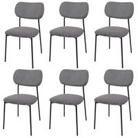 ESSZIMMERSTUHL Grau 6er-Set - Grau, Textil (44/83/52cm) - MCW