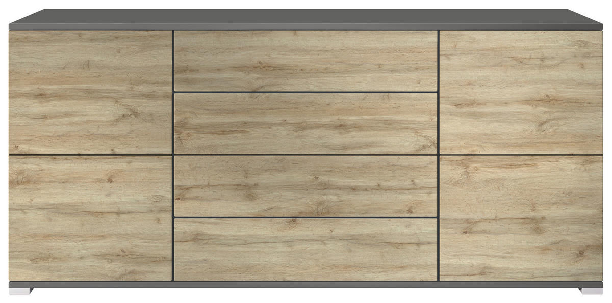 SIDEBOARD Rova Eiche Wotan - Eiche Wotan, Holzwerkstoff (166.5/75.5/35cm) - Vladon