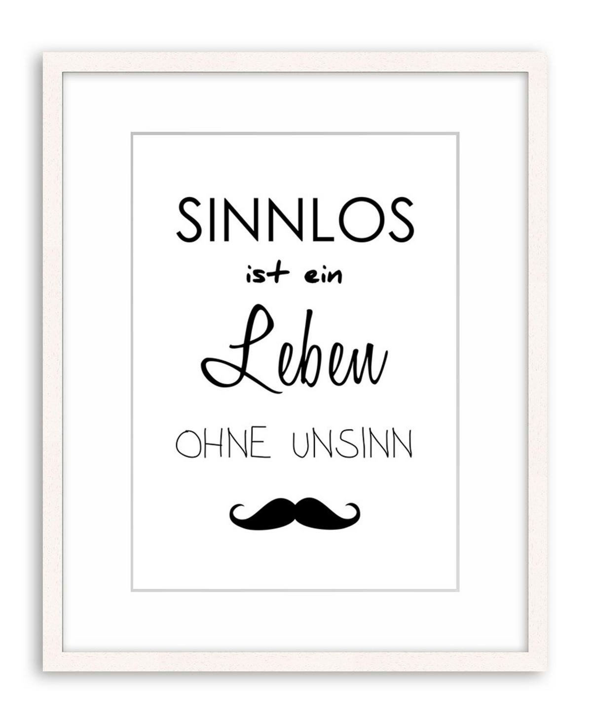 POSTER DIN A4 21x29,7 cm witziger Spruch schwarz weiß - Weiß, Papier (21/29.7/2cm) - artissimo