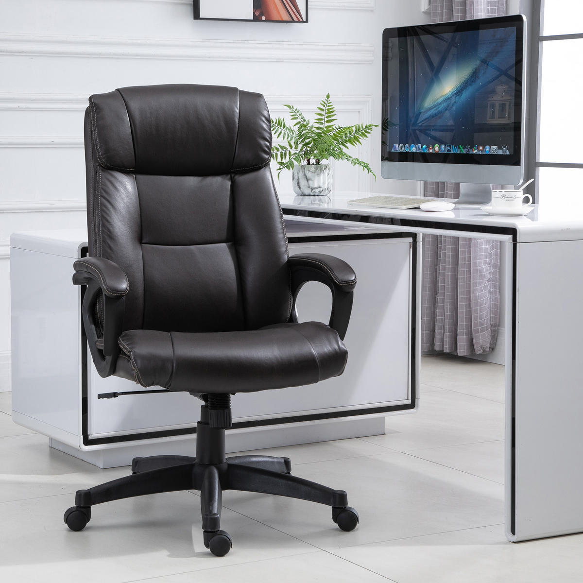 CHEFSESSEL DE-11873 mit Wippfunktion & höhenverstellbar Schokolade - Braun, Metall (73/115/64cm) - ComfortXL