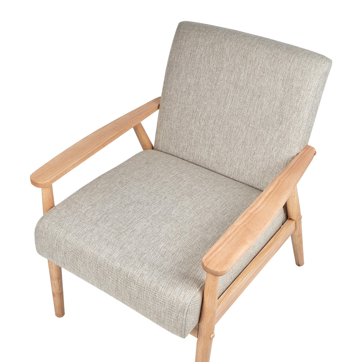 SESSEL Grau Esrum - Braun/Grau, Textil (62/79/80cm) - Beliani